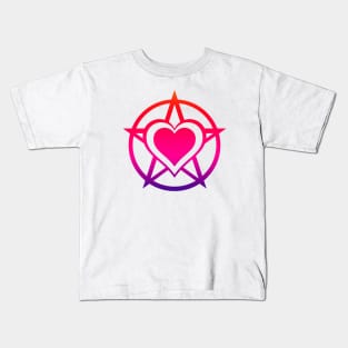 Rainbow Pagan Heart Cheeky Witch® Kids T-Shirt